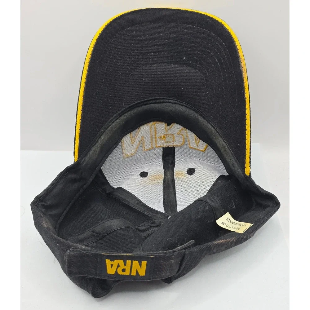 NRA Hat Black‎ Cap Gold Embroidered Logo American Flag Adult Baseball